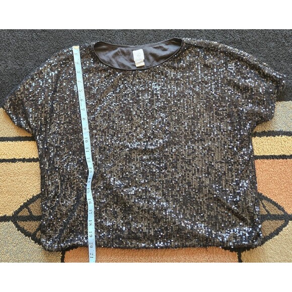 H&M Women's Formal Black Sequins Top Size Small - Picture 5 of 5